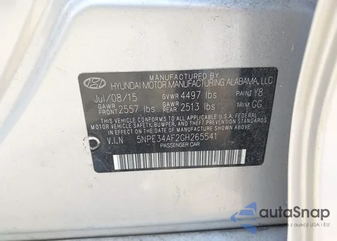 2016 Hyundai Sonata Sport из США, поврежденный, VIN 5NPE34AF2GH265541